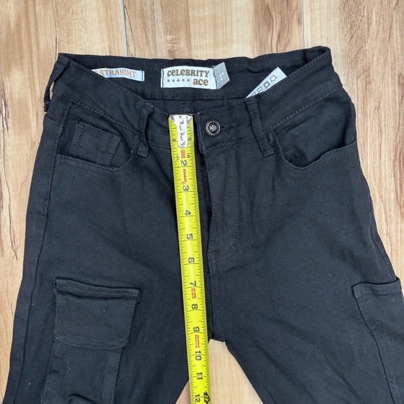 Celebrity Ace Black 90s Straight Jeans Size 5/27 - Picture 4 of 8